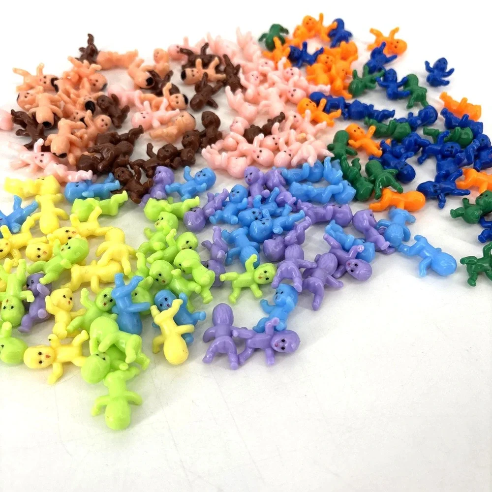 150 Mini Plastic Babies 1 Inch Tiny Figurines for Baby‎ Shower Games Multi Color